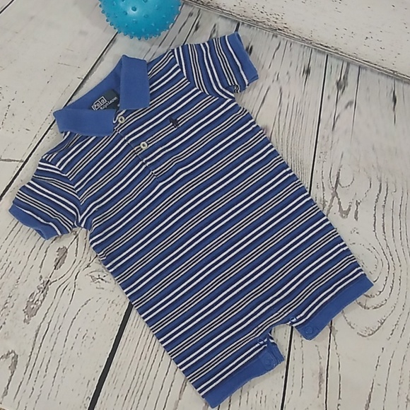 Ralph Lauren Baby Boys Romper Shortall White Age 3 mths